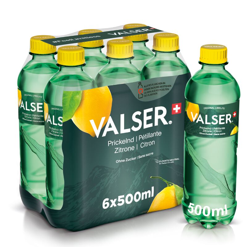 Valser Prickelnd Zitrone 6 x 0.5l PET, large
